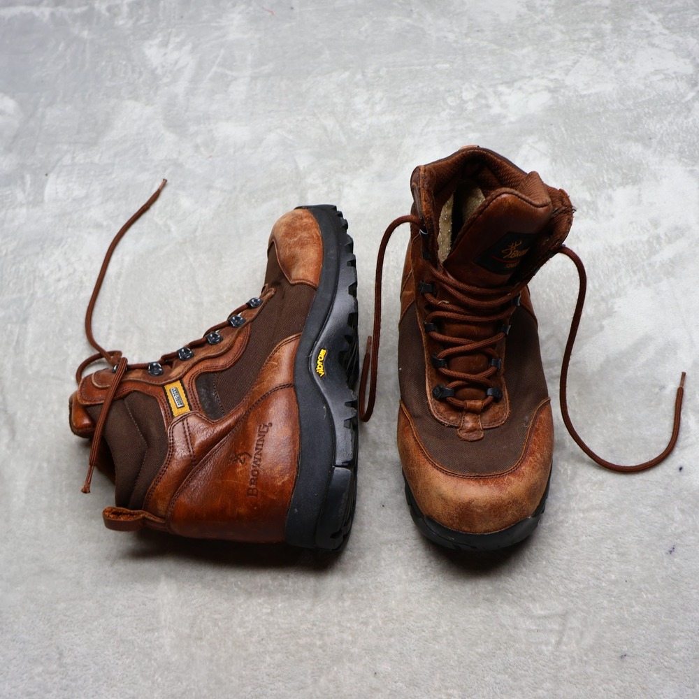 Browning Men 12W Hiking Boots Brown Gore-Tex Waterproof Vibram Insulated BR40016
